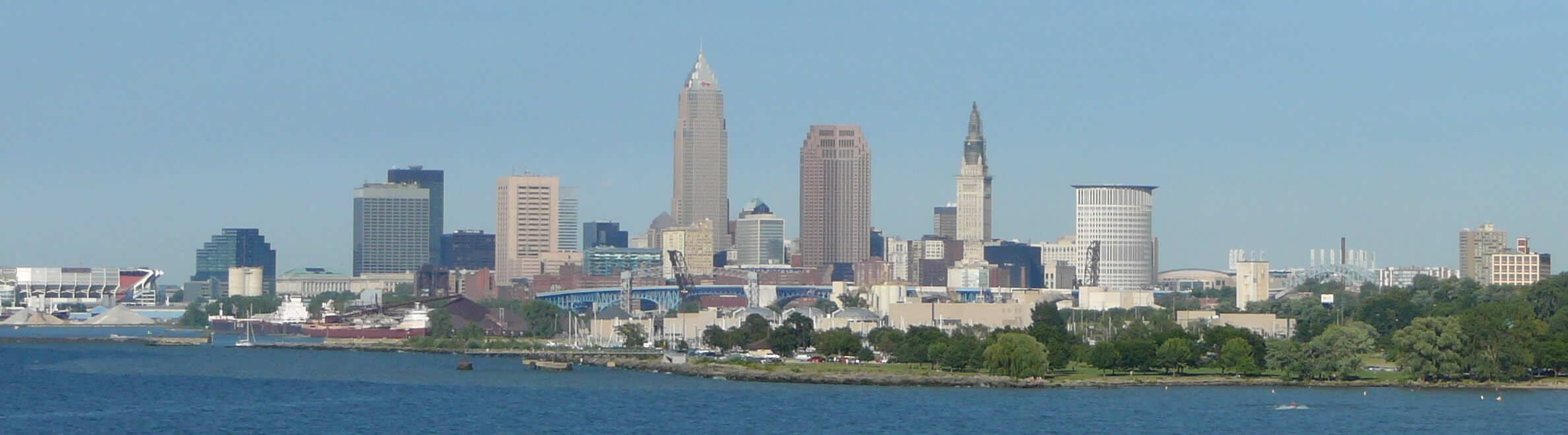 Skyline of Cleveland from Lake Erie
